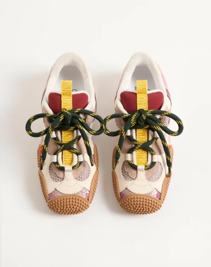 Amphibia Sneaker aus gummiertem Kalbsleder und Kalbsleder Amphibia Sneaker aus gummiertem Kalbsleder und Kalbsleder