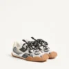 Amphibia Sneaker aus gummiertem Kalbsleder und laminiertem Nappaleder Amphibia Sneaker aus gummiertem Kalbsleder und laminiertem Nappaleder