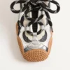 Amphibia Sneaker aus gummiertem Kalbsleder und laminiertem Nappaleder Amphibia Sneaker aus gummiertem Kalbsleder und laminiertem Nappaleder