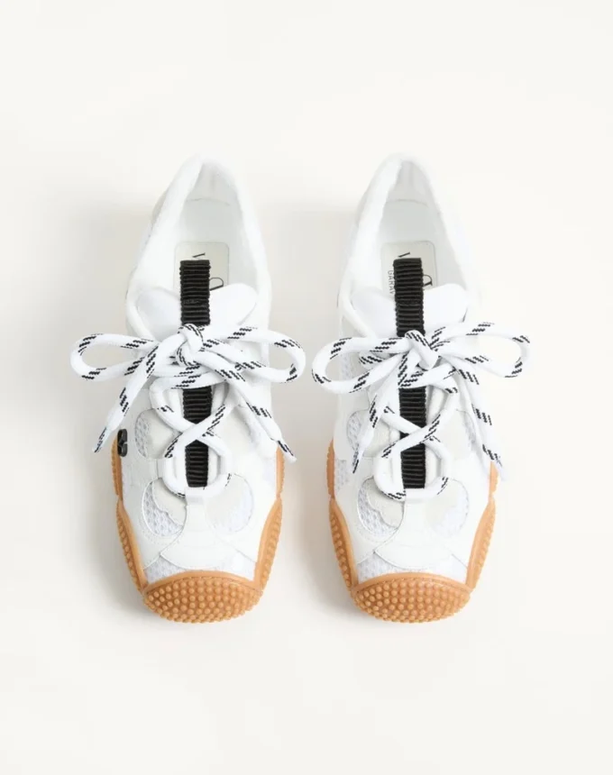 Amphibia Sneaker aus gummiertem Kalbsleder und Spaltleder Amphibia Sneaker aus gummiertem Kalbsleder und Spaltleder