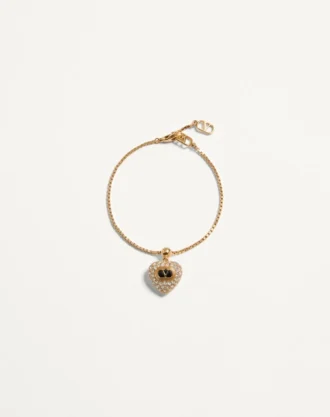 Armband „Coeur Royal” aus Metall, Emaille und Swarovski®-Kristallen
