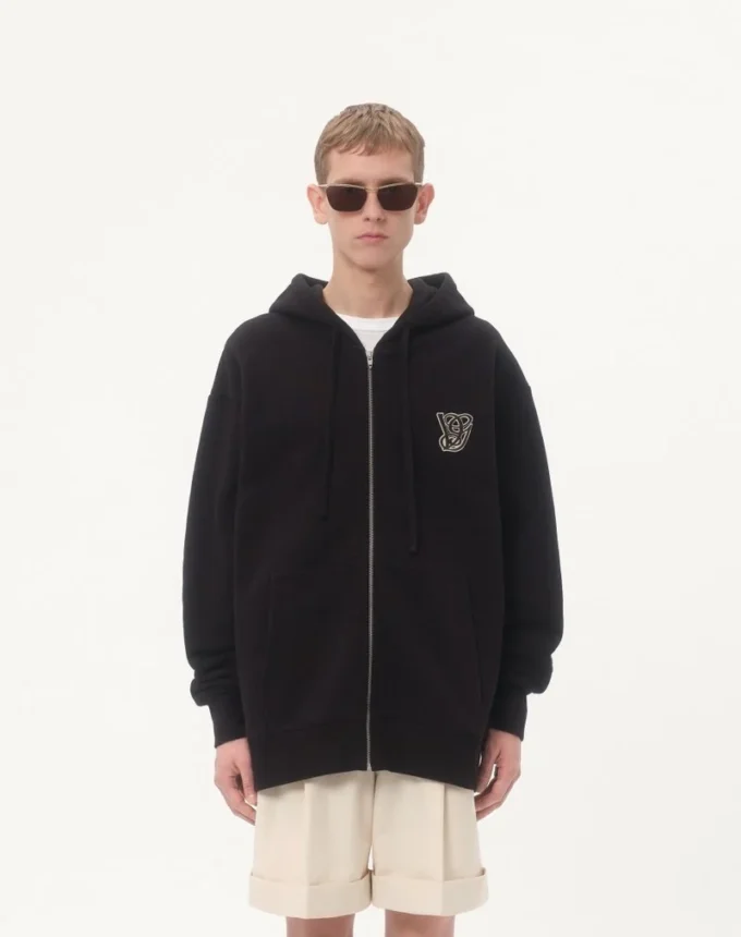 Baumwoll-Kapuzensweatshirt mit VG-Aufnäher Baumwoll-Kapuzensweatshirt mit VG-Aufnäher