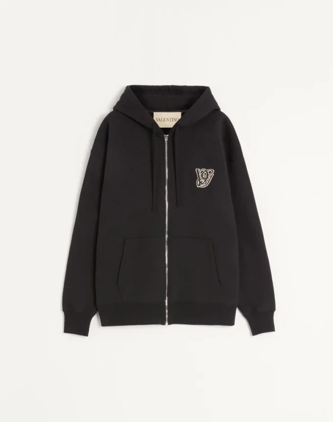Baumwoll-Kapuzensweatshirt mit VG-Aufnäher Baumwoll-Kapuzensweatshirt mit VG-Aufnäher