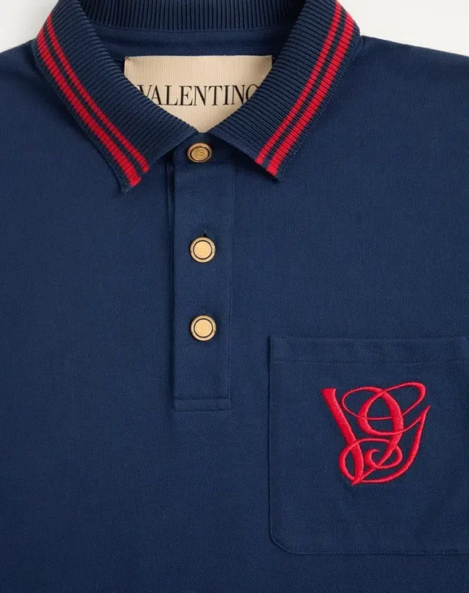 Baumwoll-Piqué-Poloshirt mit VG-Stickerei Baumwoll-Piqué-Poloshirt mit VG-Stickerei