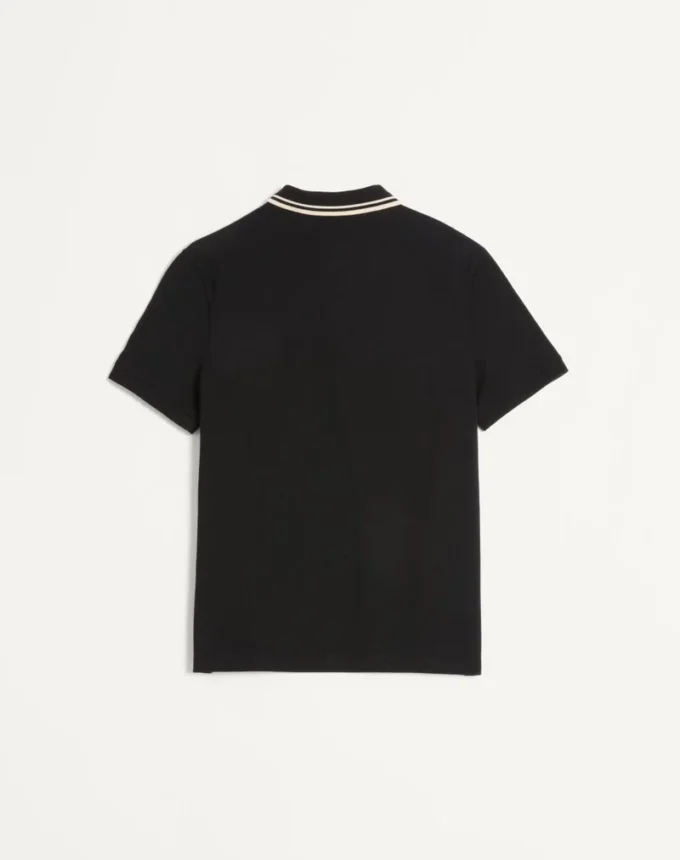 Baumwoll-Piqué-Poloshirt mit Vlogo-Patch Baumwoll-Piqué-Poloshirt mit Vlogo-Patch