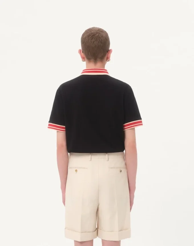Baumwoll-Piqué-Poloshirt mit Vlogo-Patch Baumwoll-Piqué-Poloshirt mit Vlogo-Patch