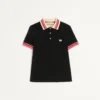 Baumwoll-Piqué-Poloshirt mit Vlogo-Patch Baumwoll-Piqué-Poloshirt mit Vlogo-Patch