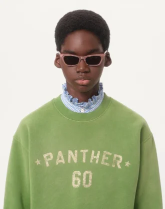 Baumwoll-Sweatshirt mit „Chez Valentino”-Print und Stickerei