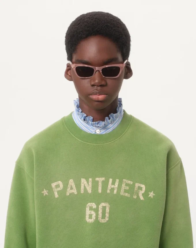 Baumwoll-Sweatshirt mit „Chez Valentino”-Print und Stickerei Baumwoll-Sweatshirt mit „Chez Valentino”-Print und Stickerei