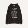Baumwoll-Sweatshirt mit Le Chat De La Maison-Aufnäher Baumwoll-Sweatshirt mit Le Chat De La Maison-Aufnäher