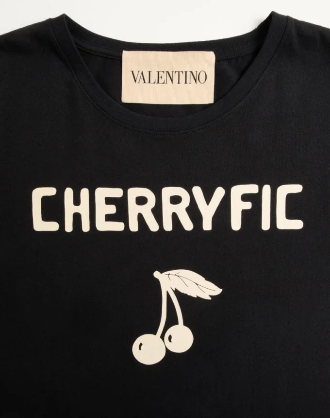 Baumwoll-T-Shirt mit Cherryfic-Print Baumwoll-T-Shirt mit Cherryfic-Print