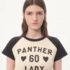Baumwoll-T-Shirt mit Chez Valentino-Print Baumwoll-T-Shirt mit Chez Valentino-Print