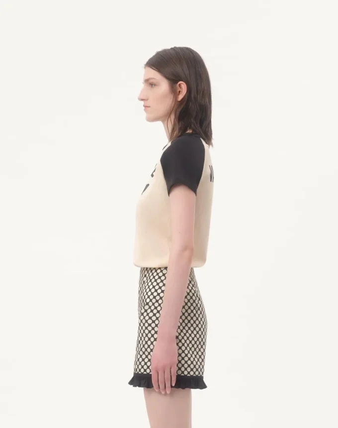 Baumwoll-T-Shirt mit Chez Valentino-Print Baumwoll-T-Shirt mit Chez Valentino-Print