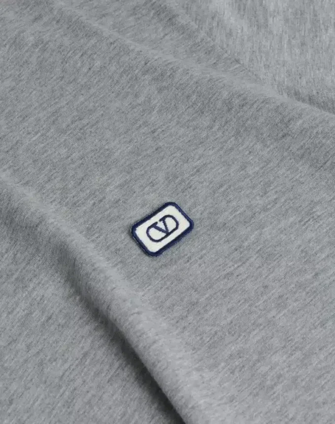 Baumwoll-T-Shirt mit Vlogo-Patch Baumwoll-T-Shirt mit Vlogo-Patch