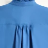 Baumwollpopelinehemd mit Plastron und Rüschen Baumwollpopelinehemd mit Plastron und Rüschen