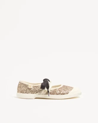 Bay By Bay Ballerina Sneakers aus Glitzerstoff