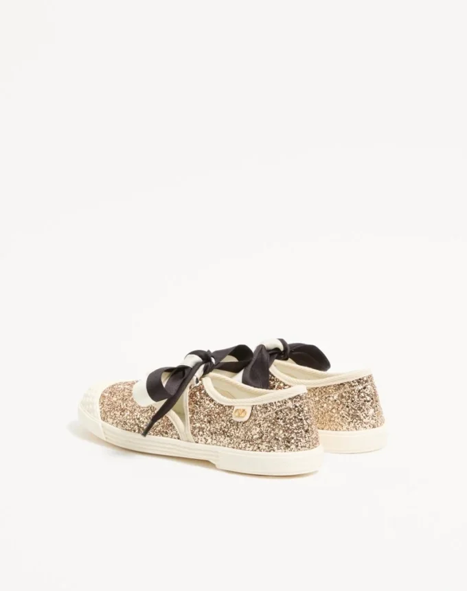 Bay By Bay Ballerina Sneakers aus Glitzerstoff