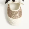 Bay By Bay Ballerina Sneakers aus Glitzerstoff