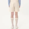 Bermudashorts aus Baumwoll-Canvas mit Umschlag Bermudashorts aus Baumwoll-Canvas mit Umschlag
