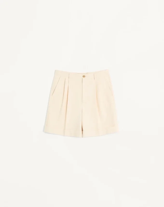 Bermudashorts aus Baumwoll-Canvas mit Umschlag Bermudashorts aus Baumwoll-Canvas mit Umschlag