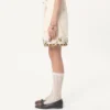 Bermudashorts aus Baumwollcanvas mit Blumenstickerei und Jacquardbesatz Bermudashorts aus Baumwollcanvas mit Blumenstickerei und Jacquardbesatz
