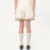 Bermudashorts aus Baumwollcanvas mit Blumenstickerei und Jacquardbesatz Bermudashorts aus Baumwollcanvas mit Blumenstickerei und Jacquardbesatz