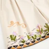 Bermudashorts aus Baumwollcanvas mit Blumenstickerei und Jacquardbesatz Bermudashorts aus Baumwollcanvas mit Blumenstickerei und Jacquardbesatz