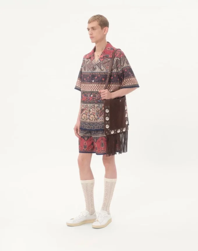 Bermudashorts aus Baumwollmusselin mit Voyage Imaginaire-Print und Passementerie-Besatz Bermudashorts aus Baumwollmusselin mit Voyage Imaginaire-Print und Passementerie-Besatz