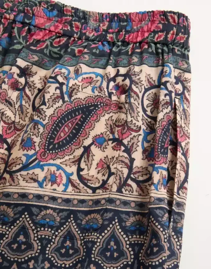 Bermudashorts aus Baumwollmusselin mit Voyage Imaginaire-Print und Passementerie-Besatz Bermudashorts aus Baumwollmusselin mit Voyage Imaginaire-Print und Passementerie-Besatz