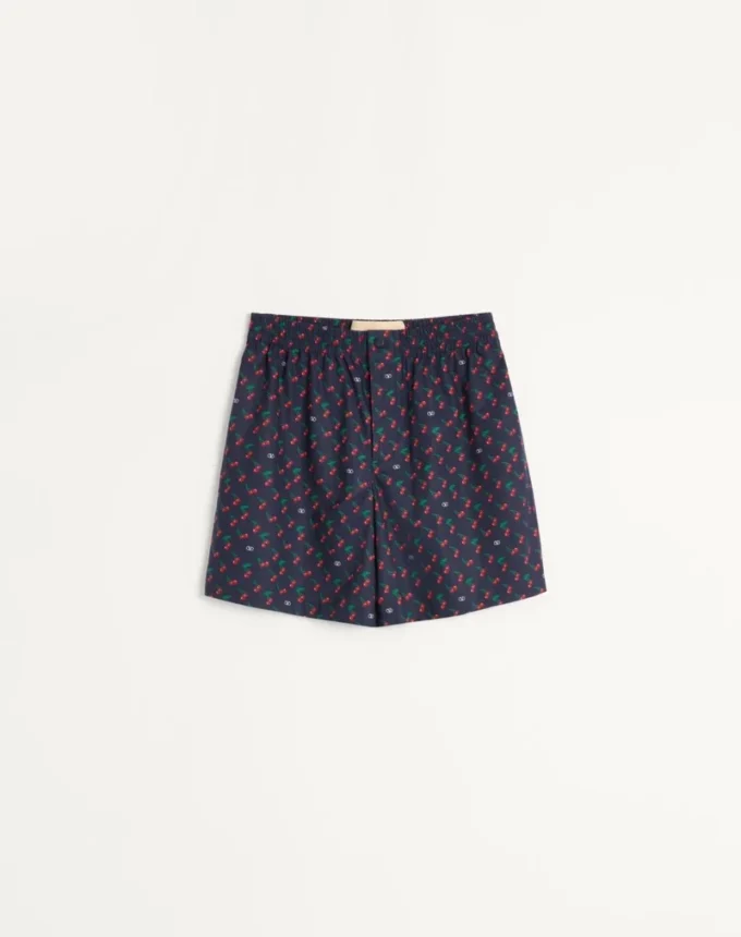 Bermudashorts aus Baumwollpopeline mit Cherryfic-Print Bermudashorts aus Baumwollpopeline mit Cherryfic-Print