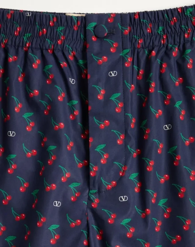 Bermudashorts aus Baumwollpopeline mit Cherryfic-Print Bermudashorts aus Baumwollpopeline mit Cherryfic-Print