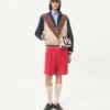 Bermudashorts aus Leinen mit Umschlag Bermudashorts aus Leinen mit Umschlag