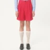 Bermudashorts aus Leinen mit Umschlag Bermudashorts aus Leinen mit Umschlag