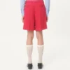 Bermudashorts aus Leinen mit Umschlag Bermudashorts aus Leinen mit Umschlag