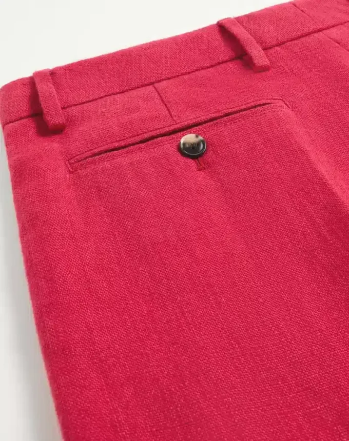 Bermudashorts aus Leinen mit Umschlag Bermudashorts aus Leinen mit Umschlag