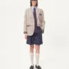 Bermudashorts aus Wollgabardine mit Umschlag Bermudashorts aus Wollgabardine mit Umschlag