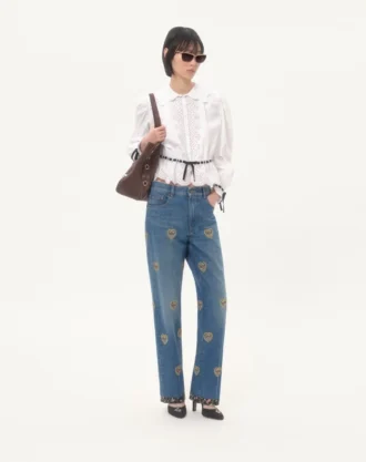 Bestickte Jeanshose