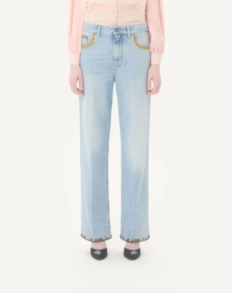 Bestickte Jeanshose