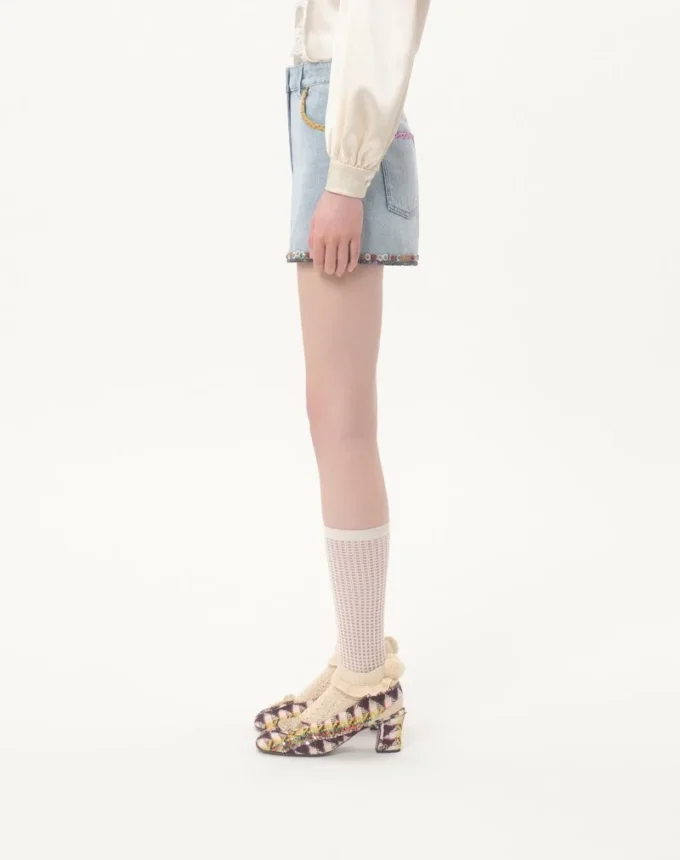 Bestickte Jeansshorts Bestickte Jeansshorts