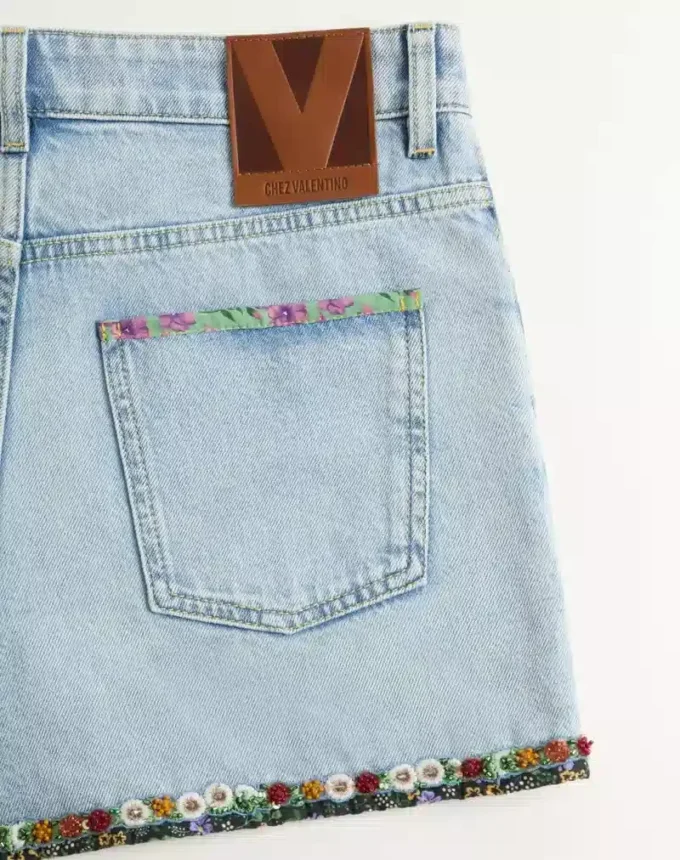 Bestickte Jeansshorts Bestickte Jeansshorts
