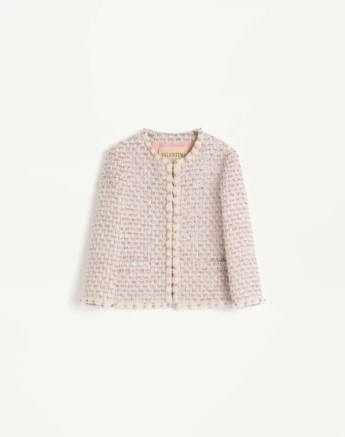 Bestickte Tweedjacke mit Bändern Bestickte Tweedjacke mit Bändern