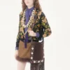 Bestickte Wollstrickjacke Bestickte Wollstrickjacke