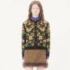 Bestickte Wollstrickjacke Bestickte Wollstrickjacke