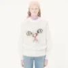 Bestickter Pullover aus Mohairwolle Bestickter Pullover aus Mohairwolle