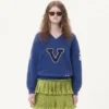 Besticktes Sweatshirt aus Baumwolle Besticktes Sweatshirt aus Baumwolle