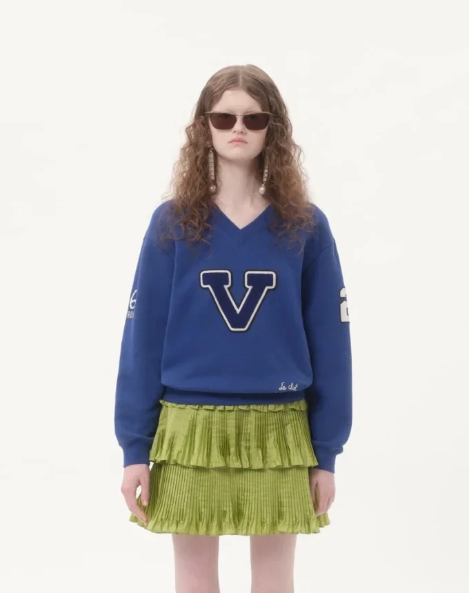 Besticktes Sweatshirt aus Baumwolle Besticktes Sweatshirt aus Baumwolle