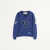 Besticktes Sweatshirt aus Baumwolle Besticktes Sweatshirt aus Baumwolle