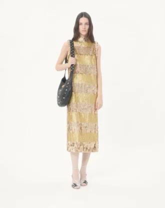 Besticktes Tüll-Midikleid Illusione