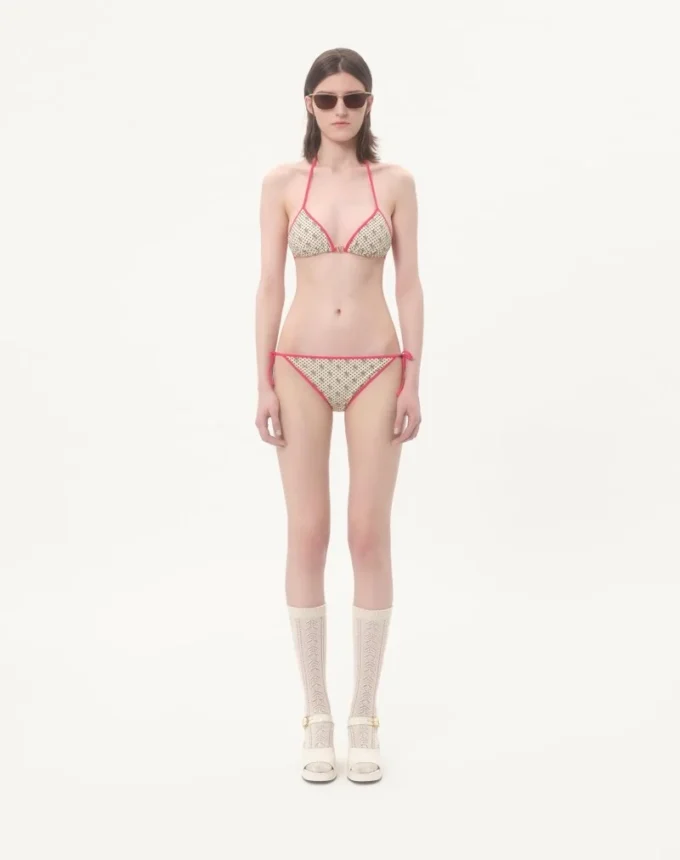 Bikini aus Lycra mit Gelatini-Print und Polka-Dots Bikini aus Lycra mit Gelatini-Print und Polka-Dots