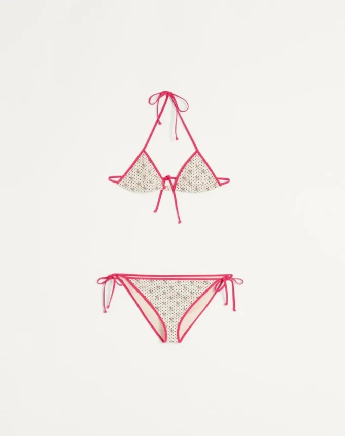 Bikini aus Lycra mit Gelatini-Print und Polka-Dots Bikini aus Lycra mit Gelatini-Print und Polka-Dots